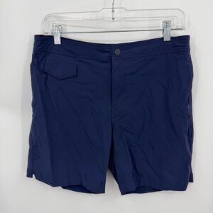J. Crew Navy Blue Hybrid Swim Trunks Shorts sz 30 7" Inseam J0057